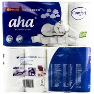 AHA Premium Extra jemný toaletný papier bez zápachu, 3 vrstvy, biely, 8 kotúčov