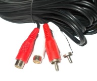 Predlžovací kábel 2x RCA Chinch zástrčky - zásuvky 10m 0978