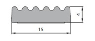 Porézne tesnenie 4x15mm