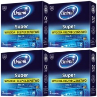 UNIMIL Super Easy-Fit latexové kondómy 12 kusov