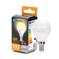 VÝKONNÁ MINI LED žiarovka E14 G45 10W 935lm teplá 3000K