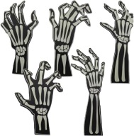 HALLOWEENSKÉ ŽIARENÉ RUKAVICE NA SLNEČNÚ POHONU DO ZÁHRADNÝCH ČRENCOV DEKORÁCIE 6x