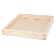 Drevený čašnícky podnos na raňajky 20x20