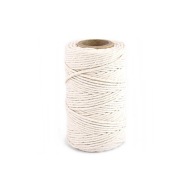 Bavlnená makramé šnúrka 2 mm / 50 m, surová