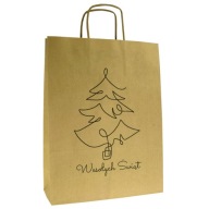 Vianočná taška Merry Christmas VIANOČNÝ STROMČEK 24x10x32cm eko ​​taška s potlačou