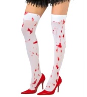 DÁMSKE HALLOWEENSKÉ ZAKRVANÉ BIELE VYSOKÉ TOPÁNKY