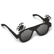 Papierové okuliare HALLOWEEN čierne SPIDERS x6
