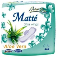 MATTES Ultra Wings Aloe Vera hygienické vložky, 9 ks.