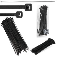 100x sťahovacie pásky Káblové pásky Zipsy 4,8 x 450 mm Silné UV sťahovacie pásky