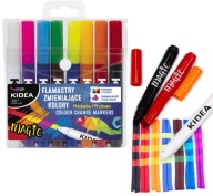 KIDEA Fixky meniace farbu, 8 fixiek, magické fixky, 14 farieb
