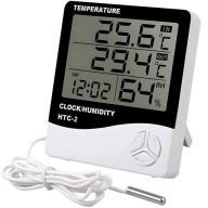 DIGITÁLNY TEPLOMER HYGROMETER METEOSTANICA SO SONDA KALENDÁROM ALARMU