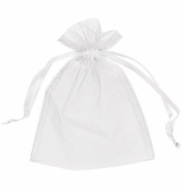 BIELE ORGANZOVÉ VRECKÁ 10KS VEĽKÉ 10X15CM VRECKÁ