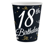 18 narodeninových papierových pohárov k 18. narodeninám 6 ks.