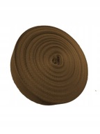 BAVLNENÁ PÁSKA HERRINGBONE 10mm HNEDÁ 1m