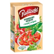 Pudliszki Plátky paradajok s bazalkou oregano 390 g