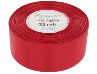 Ozdobná stuha saténová 38mm 32mb bordová
