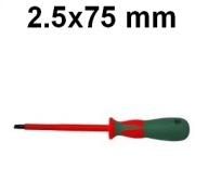 Izolovaný plochý skrutkovač 2,5 x 75 mm Jonnesway