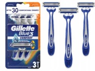 GILLETTE BLUE 3 KOMFORTNÉ JEDNORÁZOVÉ holiace strojčeky 3 KS