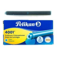 Dlhé tyrkysové náplne, 5 ks pero Pelikan