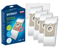 Syntetické vrecká Worwo S-Bag ELMB01K, 4 kusy, do vysávača Electrolux