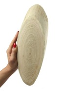 DUBOVÝ DREVENÝ PLÁSOK, ELIPTICKÝ DUB SKIKÝ, DLHÝ 25-30 CM, DREVENÝ DEKORAČNÝ PODNÁK