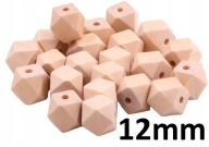 HEKS korálky drevené vlastnoručne vyrobené 12mm 10ks