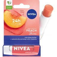 NIVEA LIP CARE PEACH SHINE vôňa broskyne