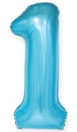 Fóliový balón Číslo Číslo 1 Modrý 100 cm XL