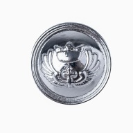Gombík 25MM LUX PARIS kabát bunda frak STRIEBORNÁ