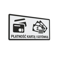 Nálepka - Platba kartou a v hotovosti - 10x20