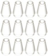 LEGO 4589b KUŽEL 1x1 biely NOVINKA (3g) 12 ks.
