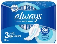 Always Hygienické vložky Ultra 10 Day&Night 
