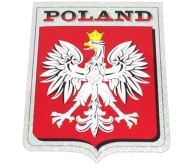 GLITROVÉ NÁLEPKY OZNAČENIE KRAJINY POLSKA POLAND