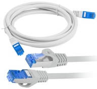 Ethernetový internetový kábel skrútený RJ45 LAN Cat 6A SFTP LSZH 0,5 m sivý