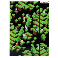VYSIELANIE MINECRAFT s gumičkou A4 ŠKOLA pre deti STARPAK papierové VYSIELANIE