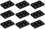 LEGO 3021 TANIER 2x3 čierna NOVINKA == (10g) 9 ks.