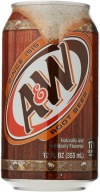 Koreňové pivo A&W v 355 ml plechovke