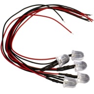 x5 LED 12V 10mm 9 FAREB, kábel 20cm