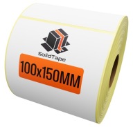 Termo kuriérske etikety 100x150 mm, 350 kusov, samolepiace biele