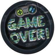 Game over Pad papierové taniere 23 cm 8 kusov Narodeninové