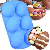 SILIKÓNOVÁ FORMAČKA VEĽKÉ VAJCIA 9CM NA ČOKOLÁDOVÉ VAJCIA S PREKVAPENÍM