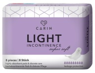 Hygienické vložky CARIN SUPERSOFT na inkontinenciu moču, 8 kusov