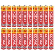 SUPER ZAŤAŽNÉ KODAK ZINOK-UHLÍKOVÉ BATÉRIE AAA 1,5V 20 KS
