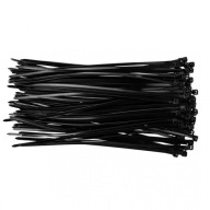 Sťahovacie pásky 2,5 x 200 mm, 100 ks, čierne