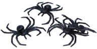Sada dekorácií Spiders Black Halloween 4 ks 8 cm