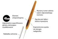 Háčik na háčkovanie Clover Soft Touch Steel / veľkosť 1,0 mm