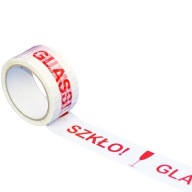 Červená a biela sklenená páska 66m/48mm