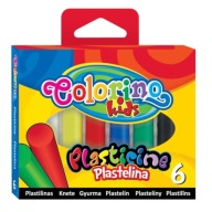 COLORINO okrúhla školská plastelína, 6 farieb