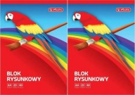 Herlitz A4 blok na kreslenie, 20 listov, biela x 2 KS