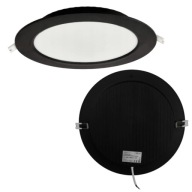 Zapustené stropné LED svietidlo Plafon okrúhle čierne 18W 4000K 22cm